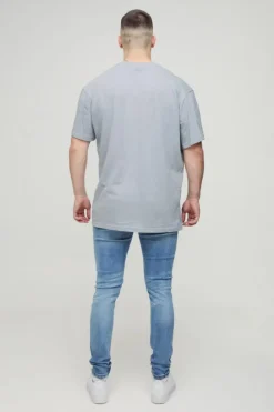 Best boohooMAN Tall Super Distressed Washed Skinny Jeans mid wash