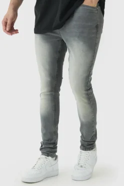 New boohooMAN Tall Super Skinny Stretch Jeans mid grey
