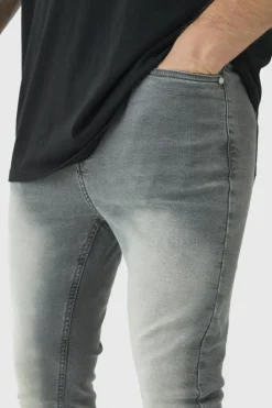 New boohooMAN Tall Super Skinny Stretch Jeans mid grey