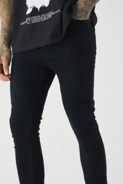 Flash Sale boohooMAN Tall Super Skinny Stretch Jeans true black