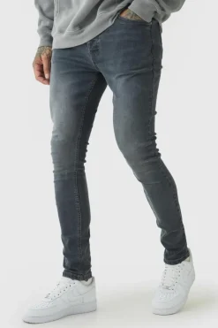 New boohooMAN Tall Super Skinny Stretch Jeans mid grey