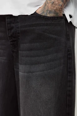 Clearance boohooMAN Tall Wide Leg Jeans washed black