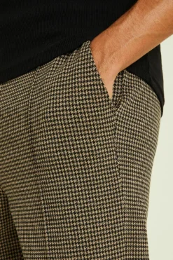 New boohooMAN Tapered Crop Pintuck Elasticated Waist Smart Jogger taupe