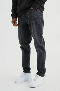 Cheap boohooMAN Tapered Rigid Jean charcoal