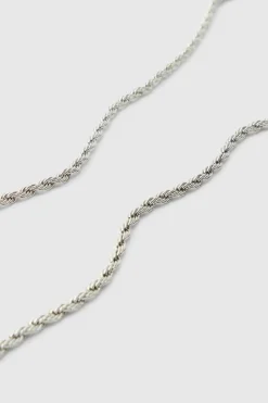 Online boohooMAN T Bar Pendant Necklace In silver