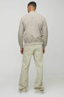 Cheap boohooMAN Technical Stretch Smart Bomber Jacket taupe