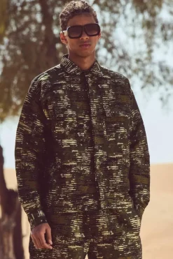Hot boohoo Textured Patch Pocket Set camo