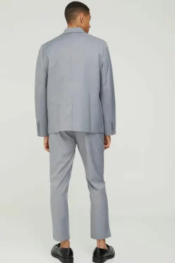 New boohoo Textured Three Piece Suit grey