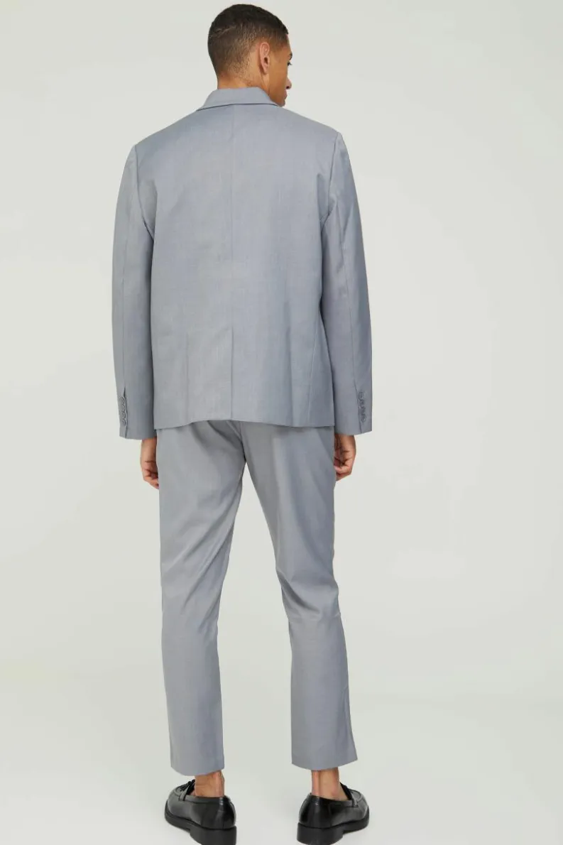 New boohoo Textured Three Piece Suit grey