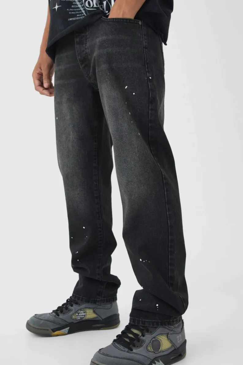 Online boohoo Tonal Embroidered Set washed black