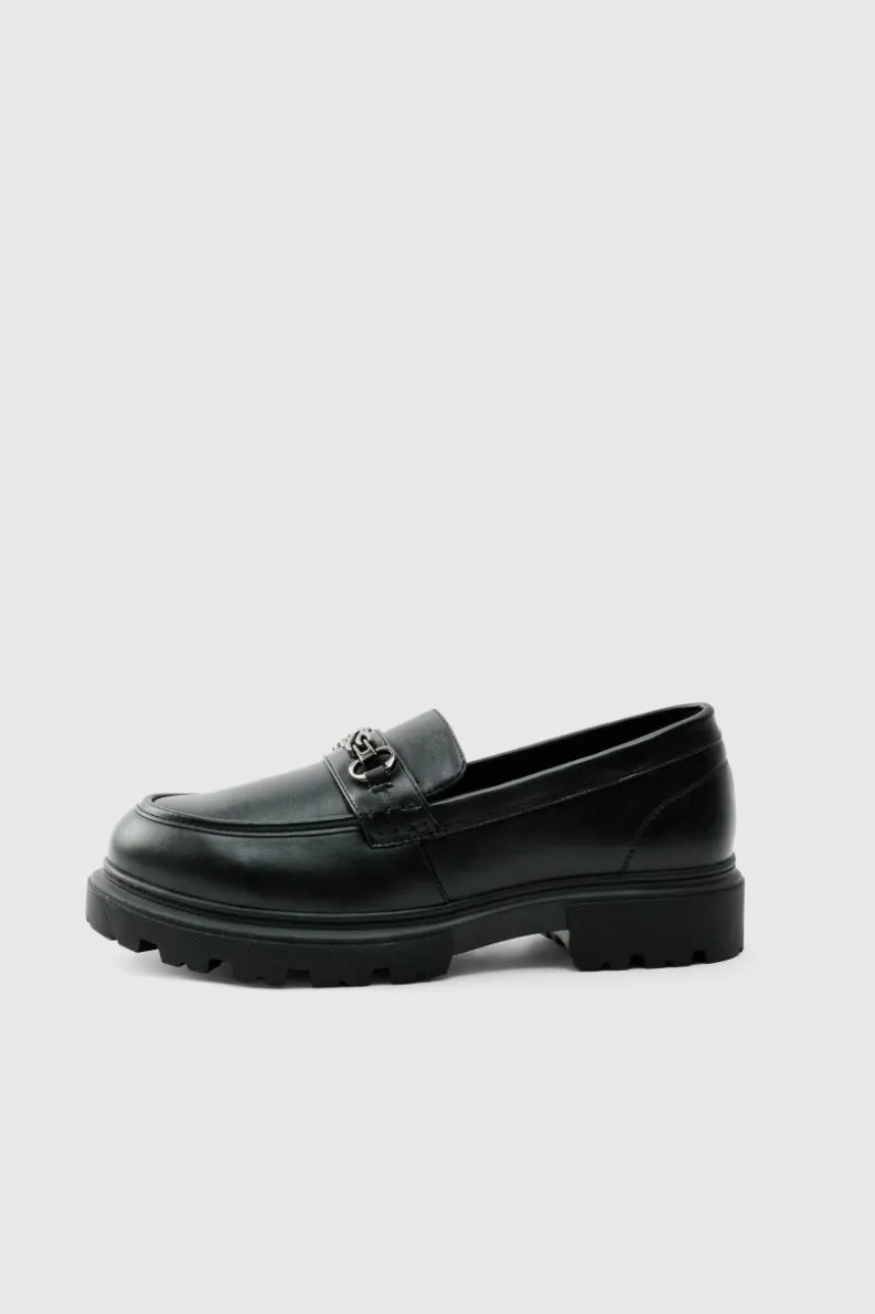 Best Sale boohooMAN Track Sole Snaffle Loafer black