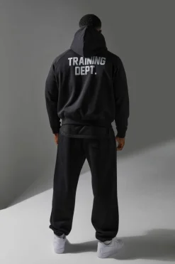 Discount boohooMAN Training Dept Boxy Hoodie black