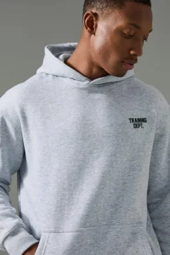 Store boohooMAN Training Dept. Oversized Hoodie grey marl