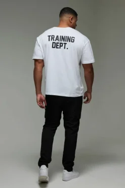 Cheap boohooMAN Training Dept Oversized T-shirt white