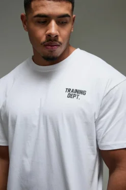 Cheap boohooMAN Training Dept Oversized T-shirt white