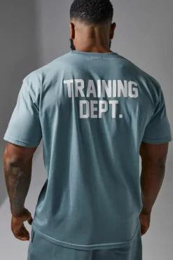 Outlet boohooMAN Training Dept Oversized T-shirt green
