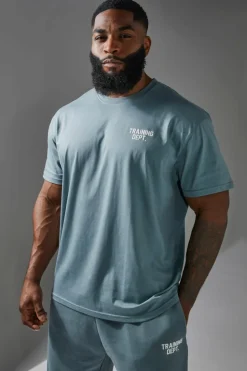 Outlet boohooMAN Training Dept Oversized T-shirt green