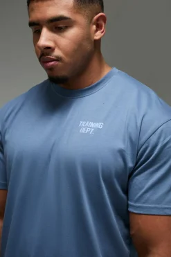 Hot boohooMAN Training Dept Oversized T-shirt steel