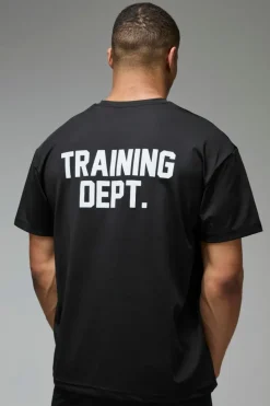 Best boohooMAN Training Dept Performance Oversized T-shirt black