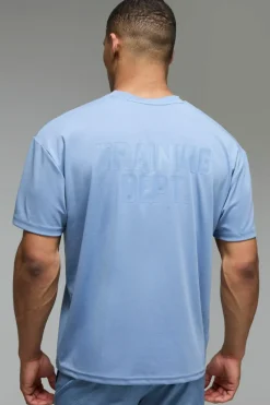 Best boohooMAN Training Dept Performance Oversized T-shirt steel