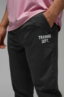 New boohooMAN Training Dept Performance Slim Fit Stretch Joggers charcoal