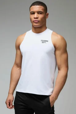 Best boohooMAN Training Dept Performance Tank white