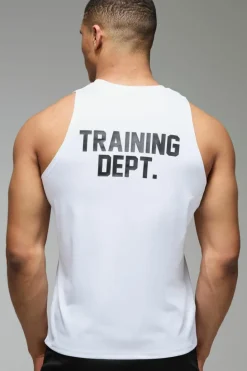 Best boohooMAN Training Dept Performance Tank white