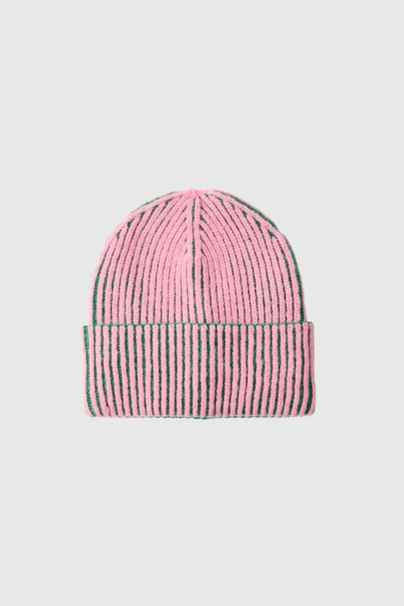 Outlet boohooMAN Two Tone Ribbed Beanie pink
