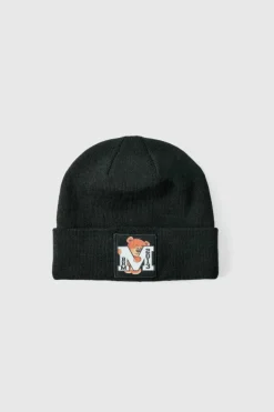 Online boohooMAN Varsity Bear Graphic Beanie black