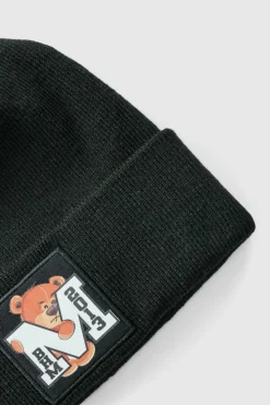 Online boohooMAN Varsity Bear Graphic Beanie black