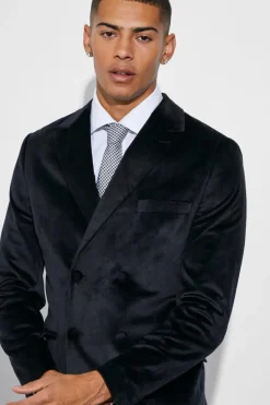 Discount boohoo Velour Suit black