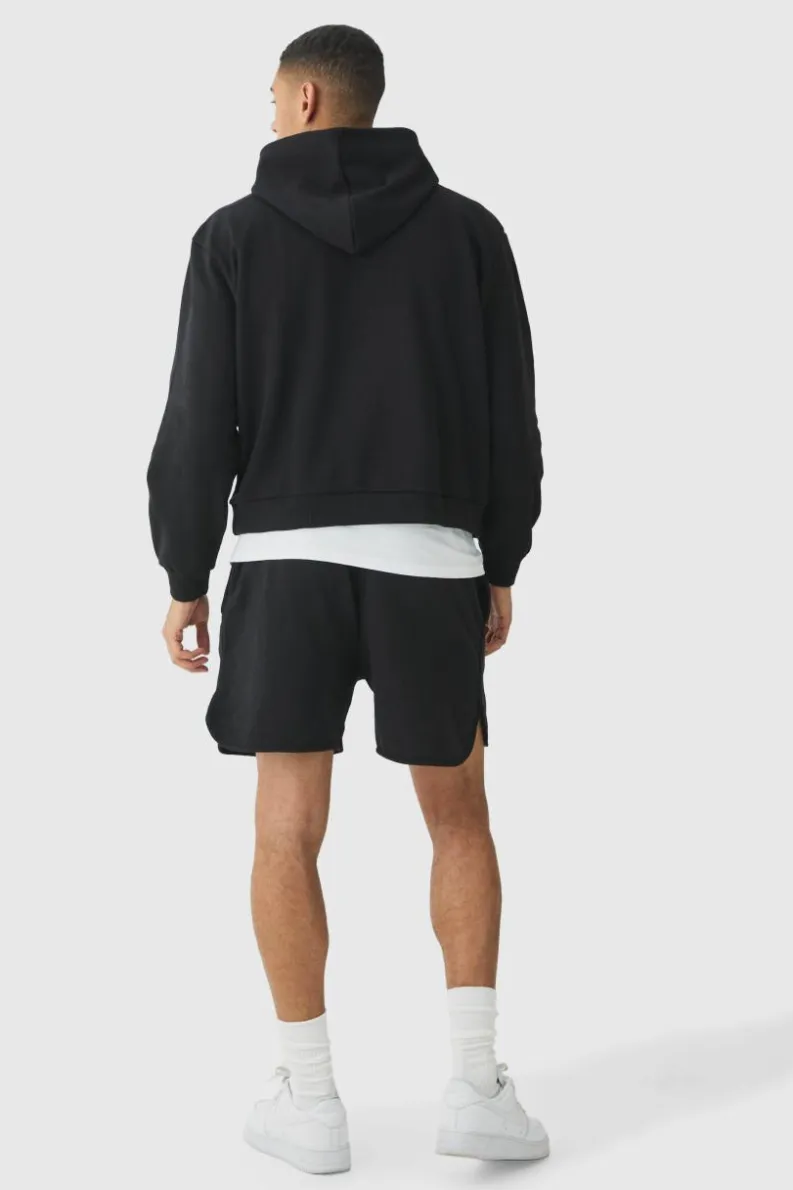 Outlet boohooMAN Volley Short Length Heavyweight Short black