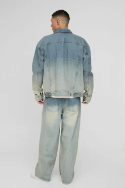 New boohooMAN Washed Baggy Fit Jeans stonewash