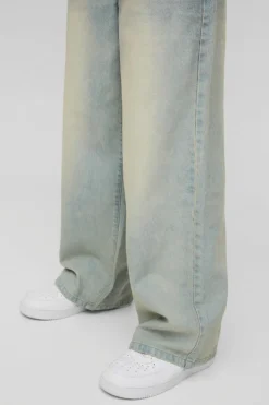 New boohooMAN Washed Baggy Fit Jeans stonewash