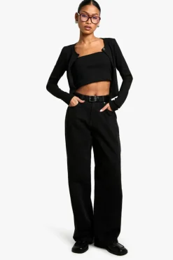 Hot boohoo Boyfriend Jean washed black