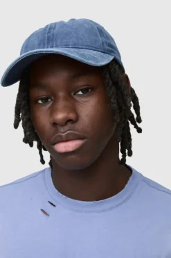 Best Sale boohooMAN Washed Cap navy
