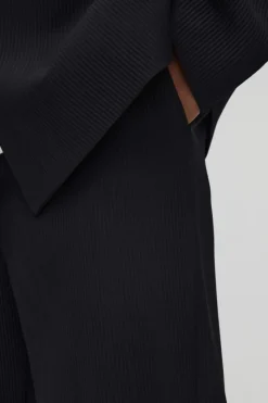 Best Sale boohooMAN Wide Leg Pleated Fixed Waist Trouser black