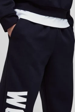 Discount boohooMAN Wide Leg Worldwide Print Jogger black