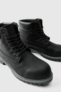 Hot boohooMAN Worker Boot black