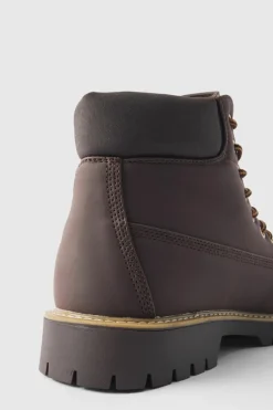 Best Sale boohooMAN Worker Boot chocolate