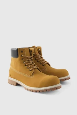 Sale boohooMAN Worker Boots tan