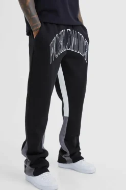 Clearance boohooMAN Worldwide Contrast Stitch Gusset Jogger black