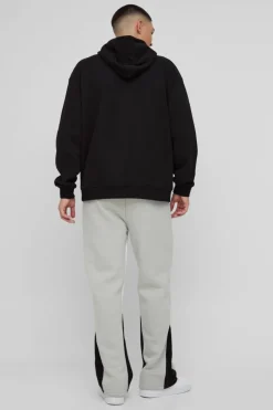 Cheap boohooMAN Worldwide Embroidered Contrast Stitch Gusset Jogger light grey