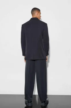 Fashion boohooMAN Zip Front Detail Blazer black